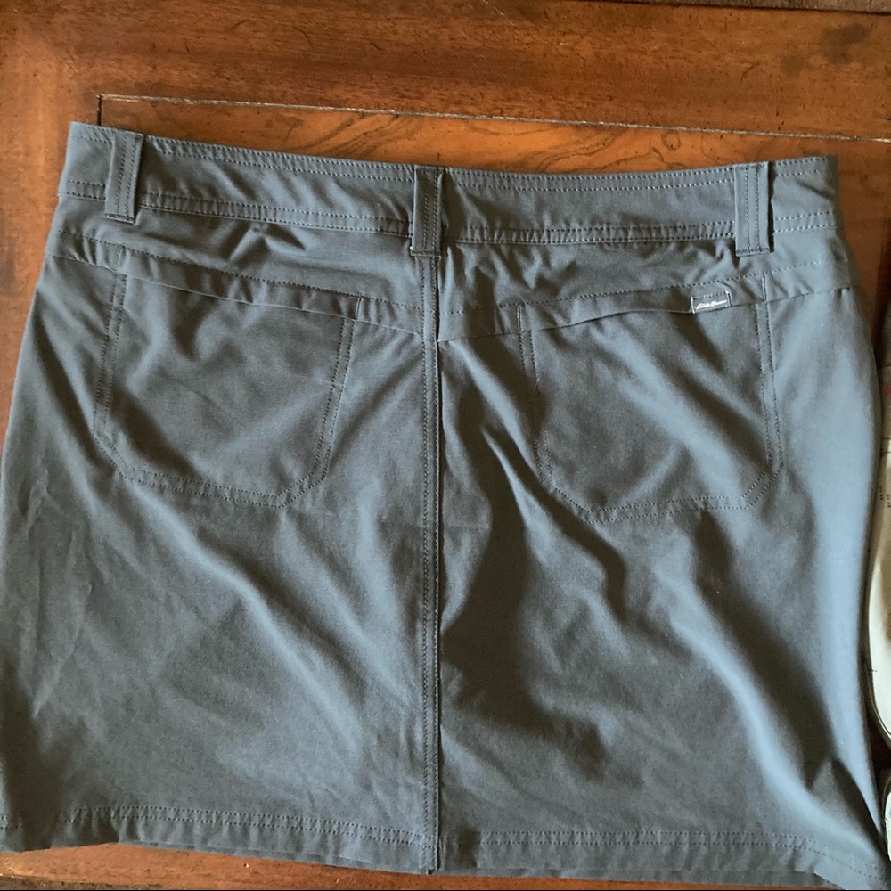 Two Eddie Bauer size 14 skirts with built in shorts-see pics for details